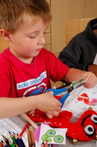 Image of boy with Numberjacks toys