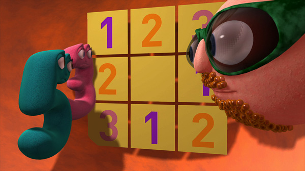 Numberjacks 3 & 5 with the Puzzler image